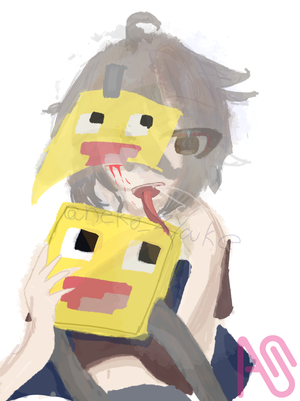 やっほー！ Illust of ねこじゃけ🐱🍣 fanart blood 舌出し 50人クラフト