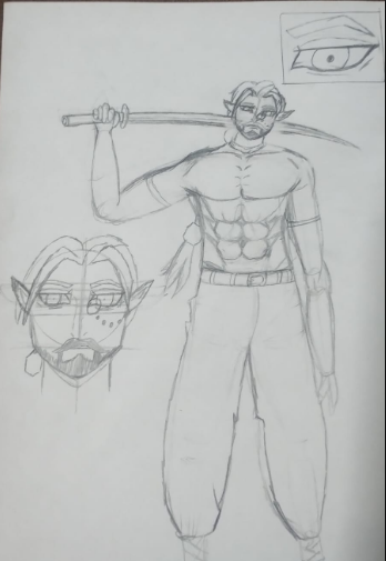 ALDRYN GREENFRONT Illust of uBrk art elf rpg digital male oc D&D dungeonsanddragons digitalartist NoAI