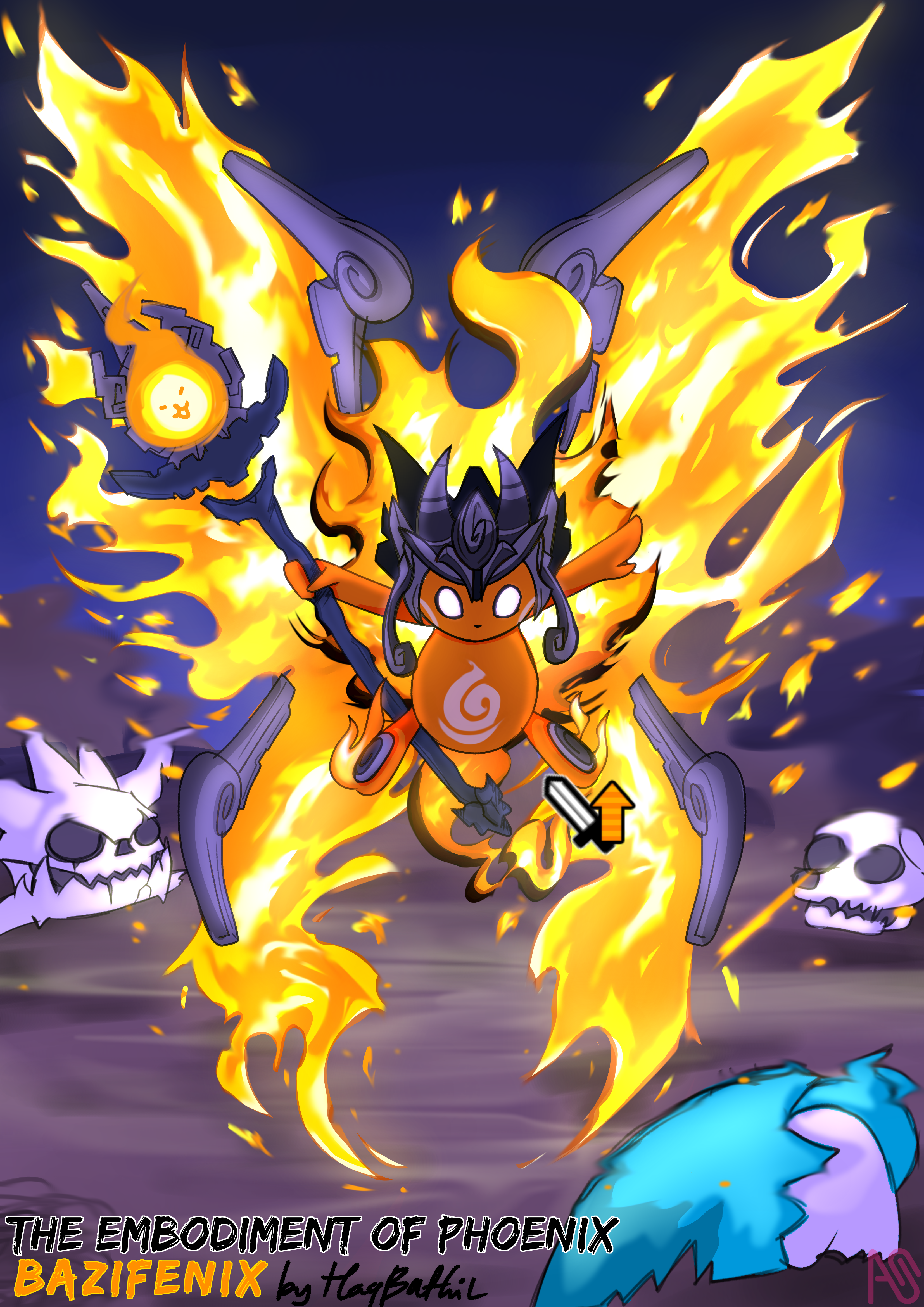 The Embodiment of Phoenix, Bazifenix! HaqBathil - Illustrations