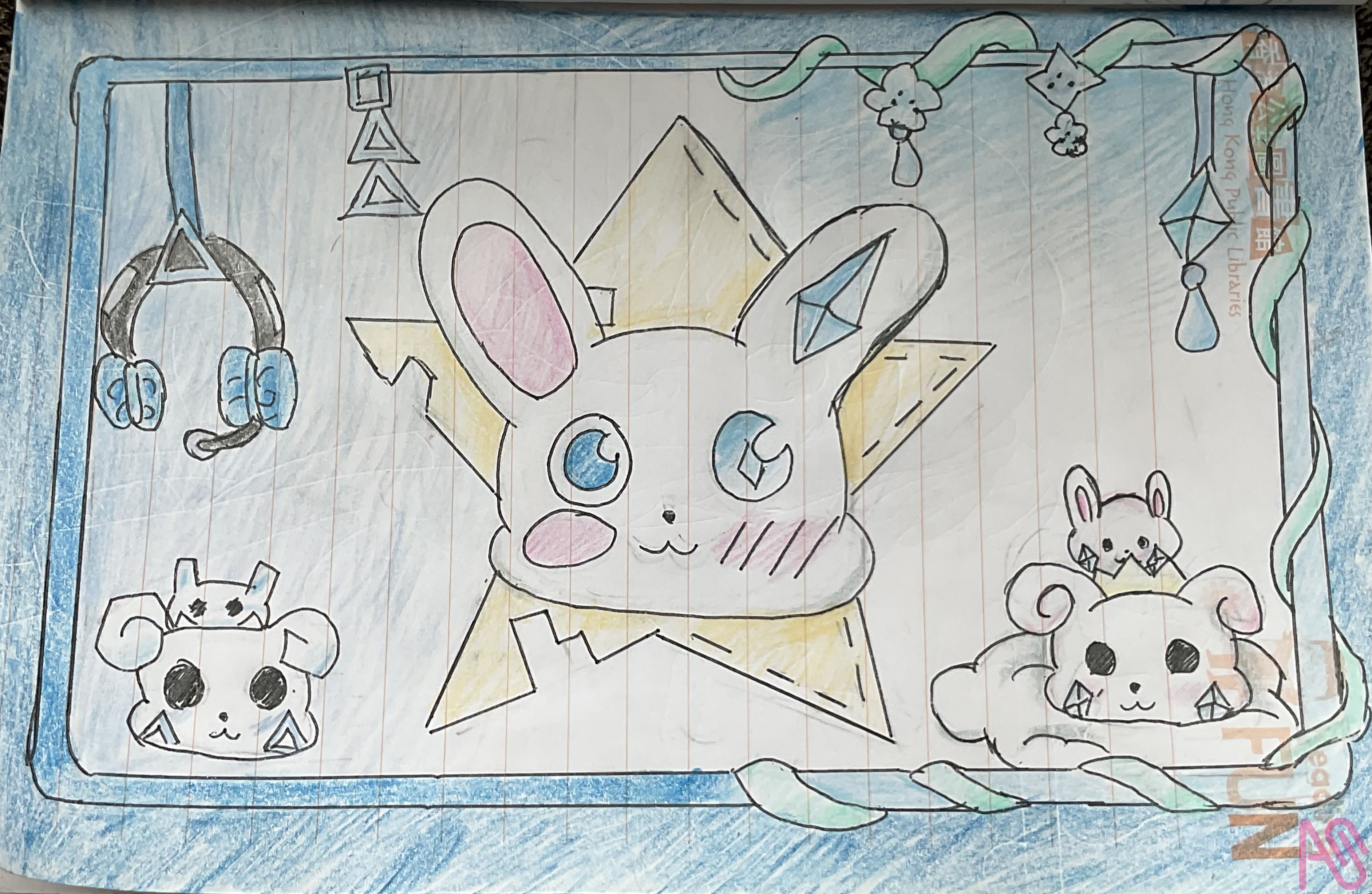 木色のデジタルワールドxファンタジー童話ワールド ice rabbit - Illustrations ART street