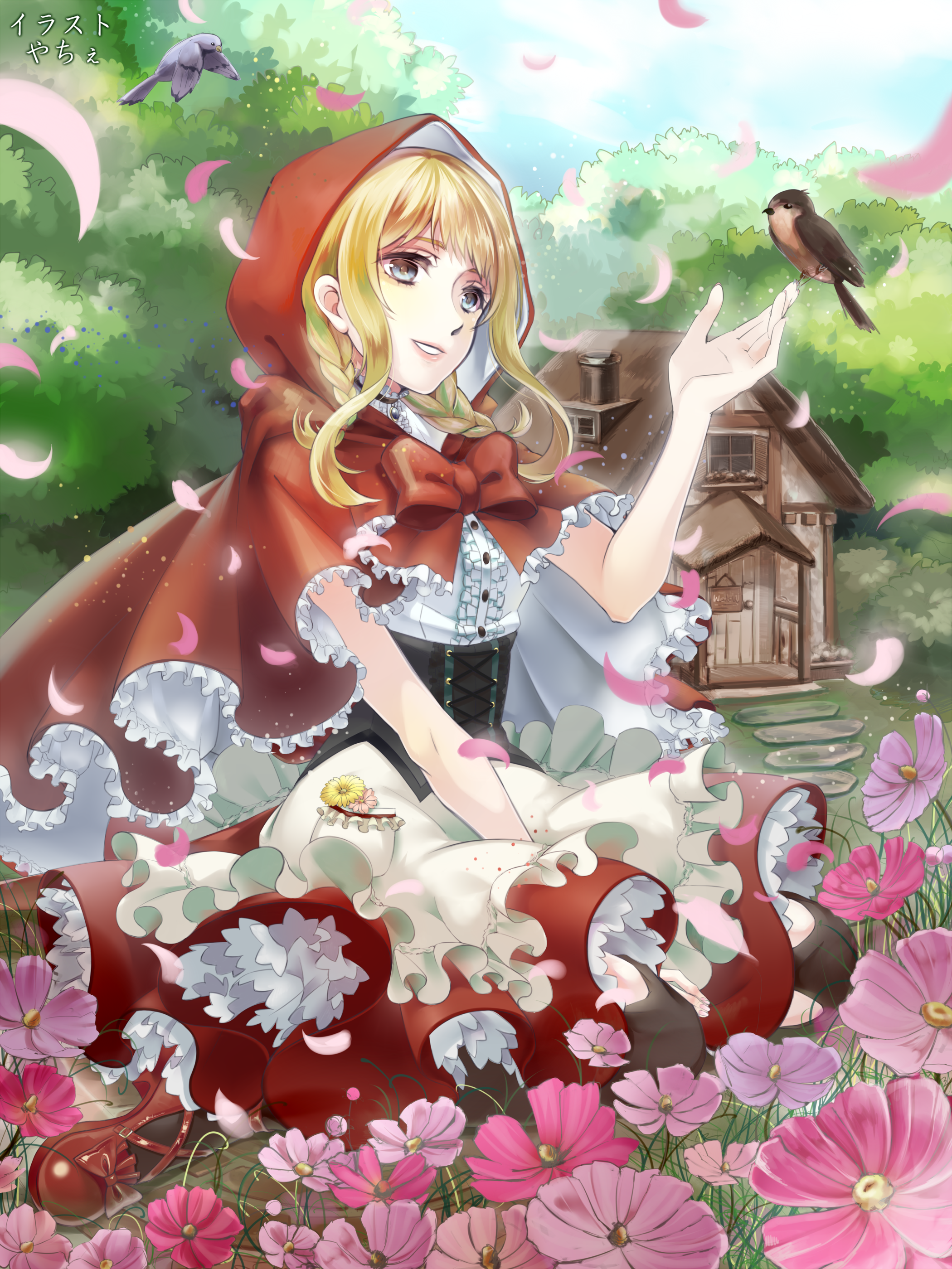 【赤ずきんの逆襲】手描き イラスト アート キャラクター #イラスト #デジタル絵 #創作 #オリジナル
