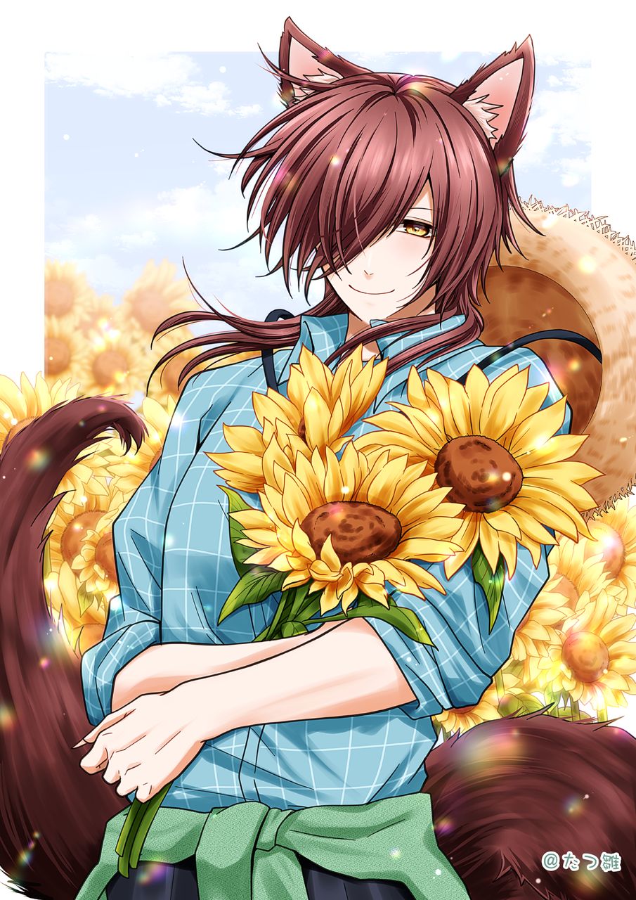 【ひまわり】リメイクイラスト Illust of たつ雛 illustration original ひまわり oc オリジナルキャラクター男の子