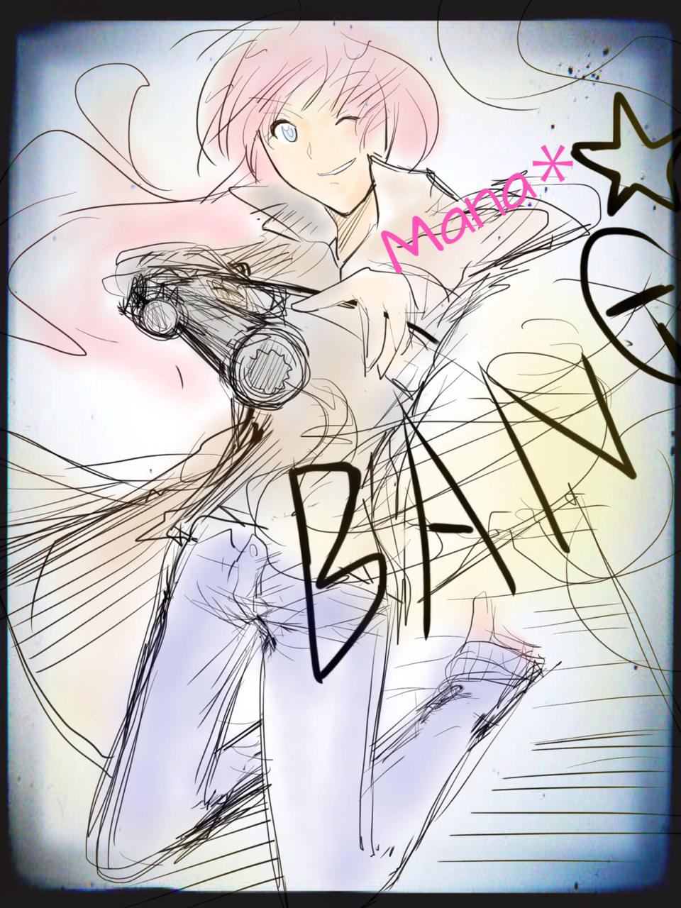 合間イラスト元絵シリーズ 銃少女 月花愛葉 Mana Illustrations Art Street