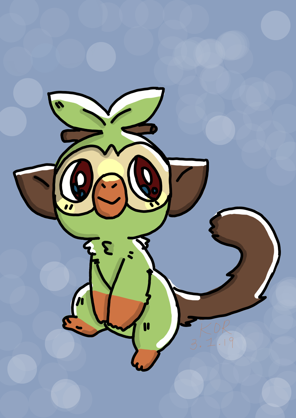 Grookey From Pokemon Sword And Shield Simplykiaraly イラスト Art Street アートストリート