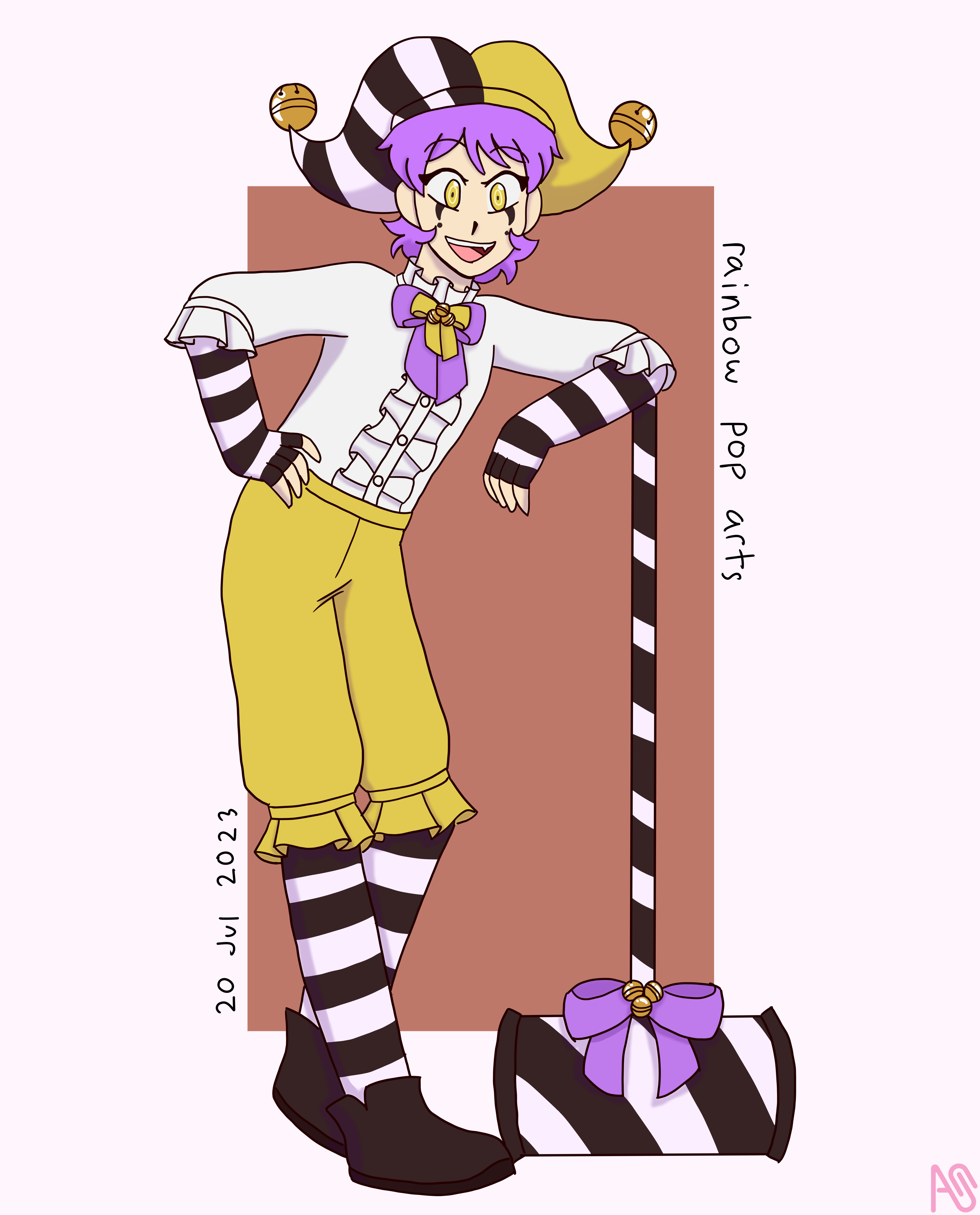 Onion the Prankster Clown Rainbow Pop Arts Illustrations ART street