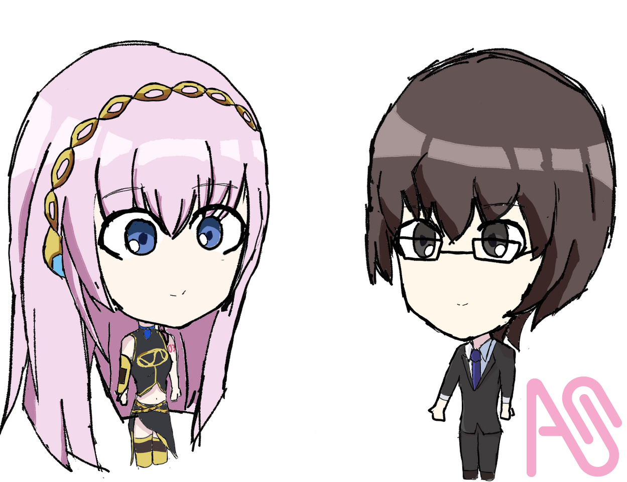 Aaaah Illust of アイ._. fanart VOCALOID illustration Megurine_Luka