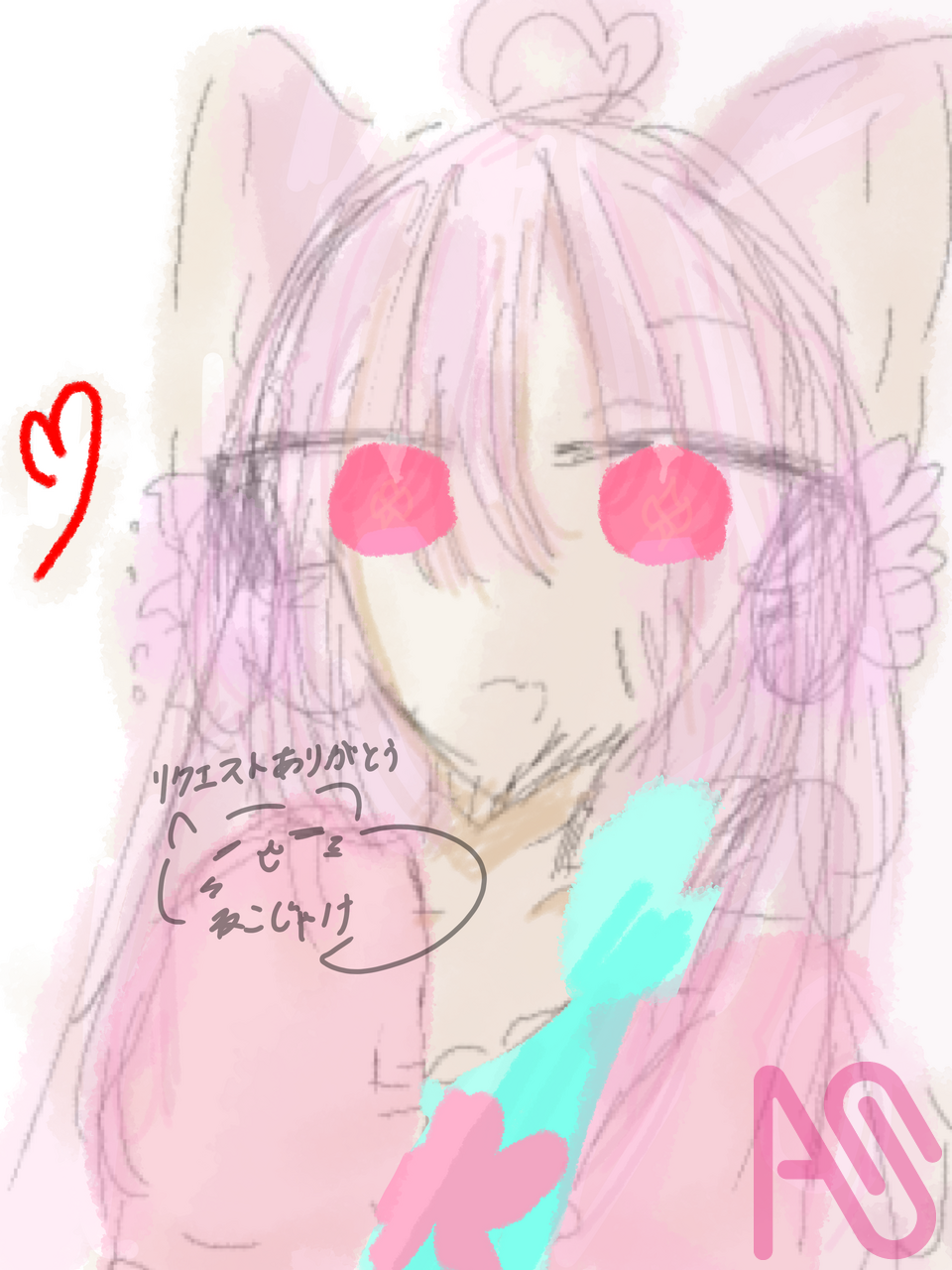 月花萌桃ちゃのリク絵 Illust of ねこじゃけ🐱🍣 girl cute kawaii よその子 代理 代理ちゃん借りました 萌桃の絵 momoart