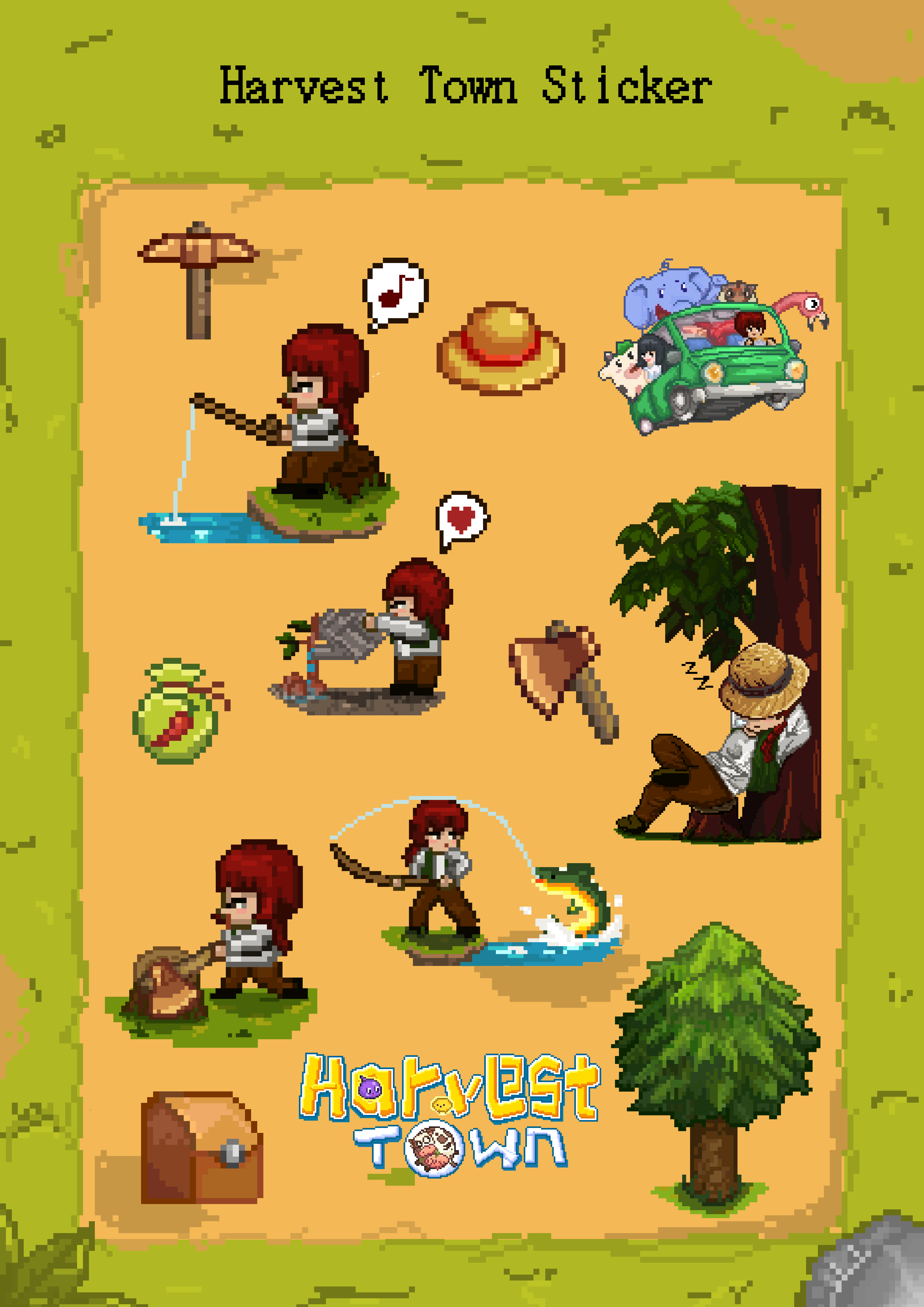 Harvest town Ikanteri Illustrations ART street