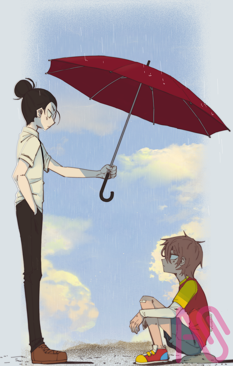 rainy day Illust of ghostfruit oc shokyodon