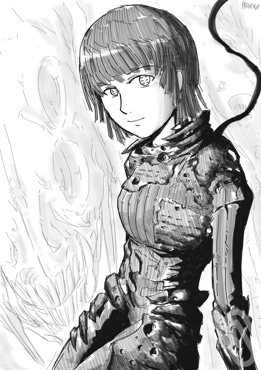 The Crimson Hawk Moth Illust of Patornz girl character person robot mecha Mecha