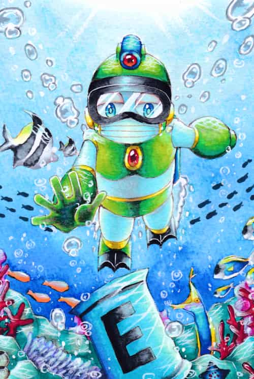 海中でサルベージ ひらい祐夢 イラスト Art Street アートストリート