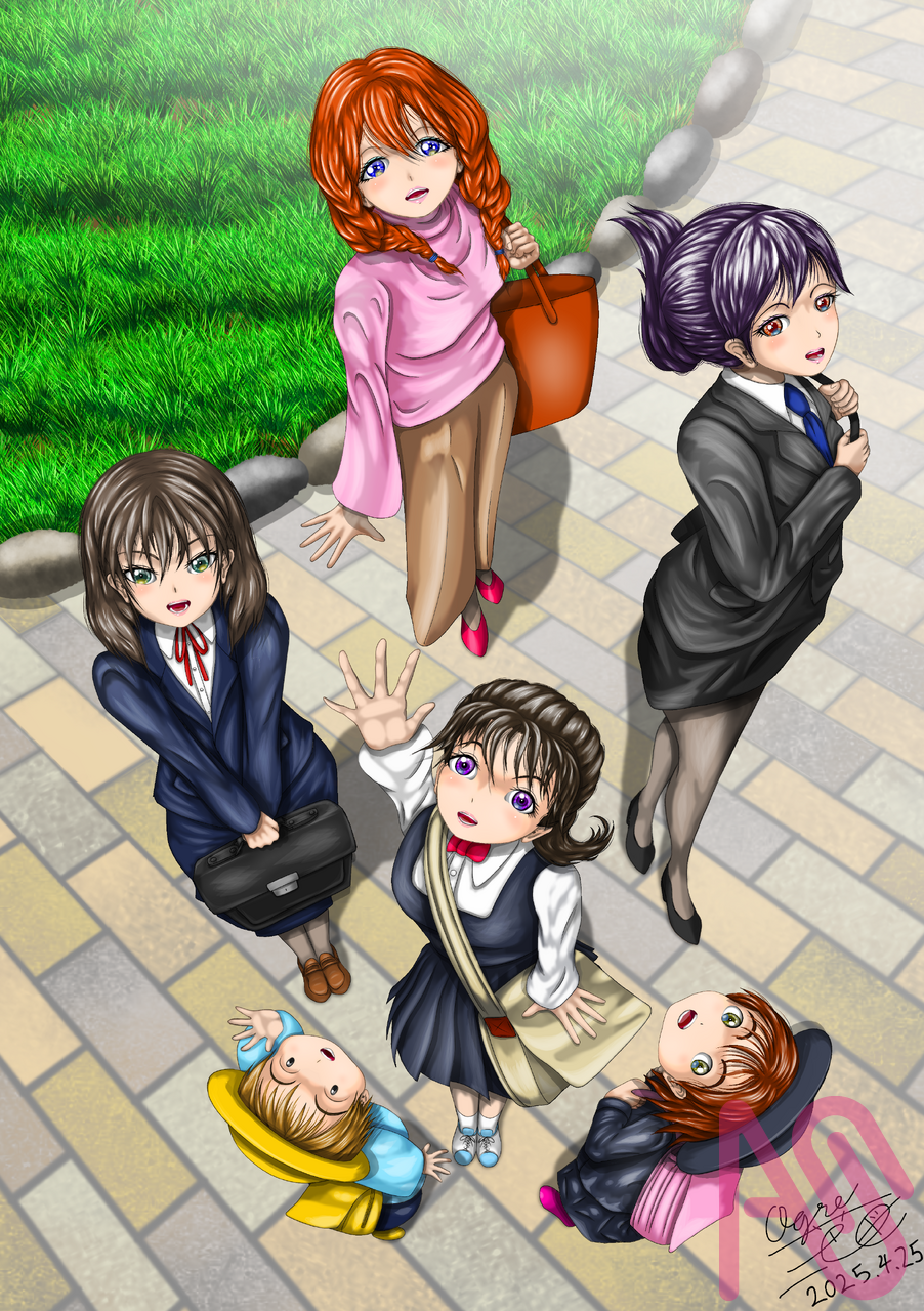 ファーストブロッサムの華が咲く Illust of 大賀　三芭図（tachibanafactory） sakura 新社会人 入学 新年度 新入社員 入園 新入生 新シーズン 入社