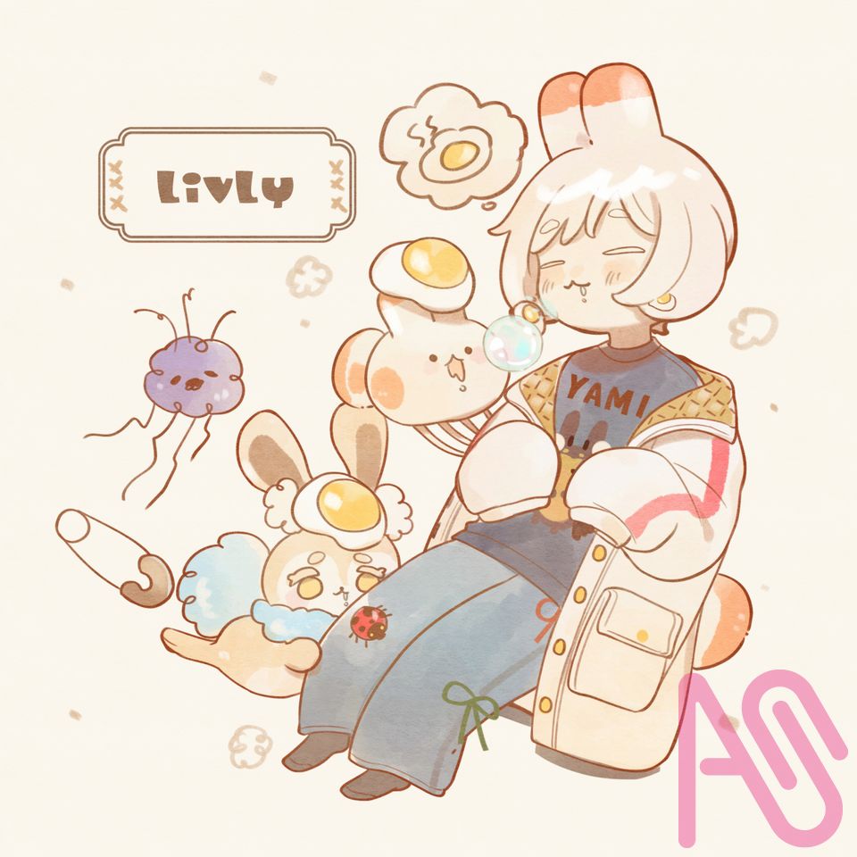 livly-荷包蛋以及波姆三重奏 Illust of 蛋吉 girl oc livly
