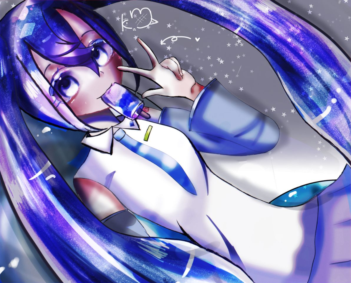 君とアイスタイム Illust of かめさん🐢 fanfic girl VOCALOID illustration art cute digital oc color kawaii