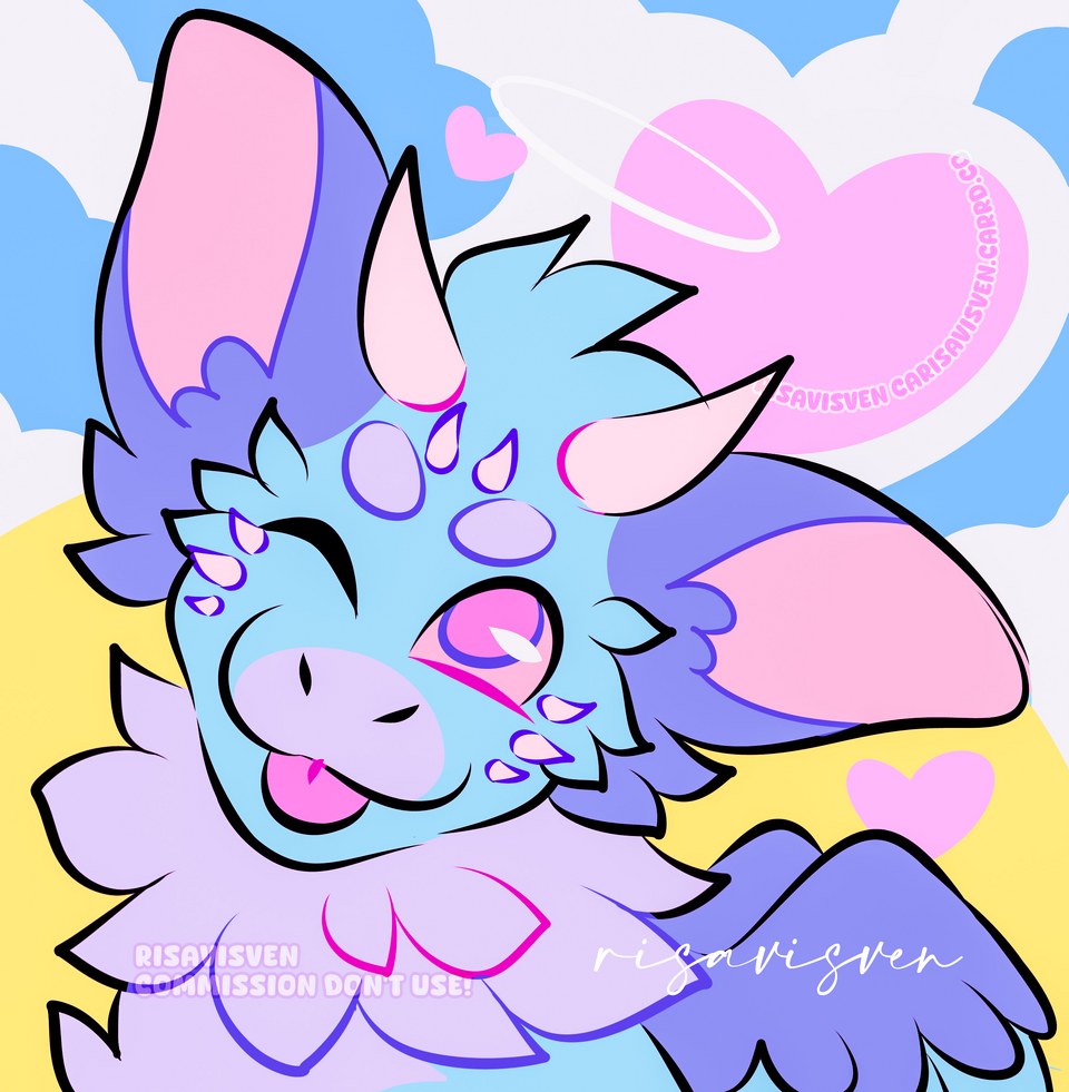 💖🩵 Dutchie 🩵💖 Illust of risavisven animal sketch pastel furry anthro Dutchangeldragon
