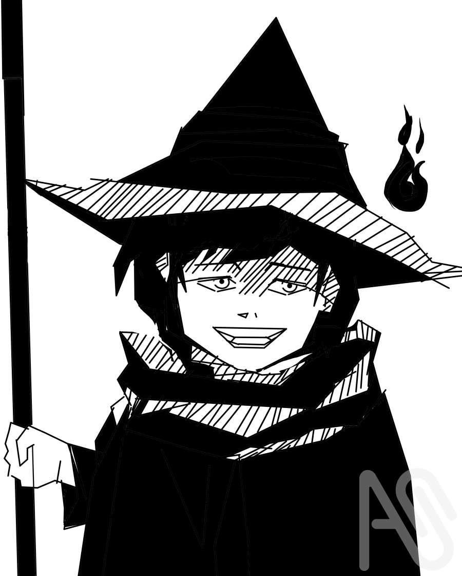 character sketches, boy magician and warlock. Illust of edu.artt drawing illustration art anime original manga medibangpaint digital boy oc