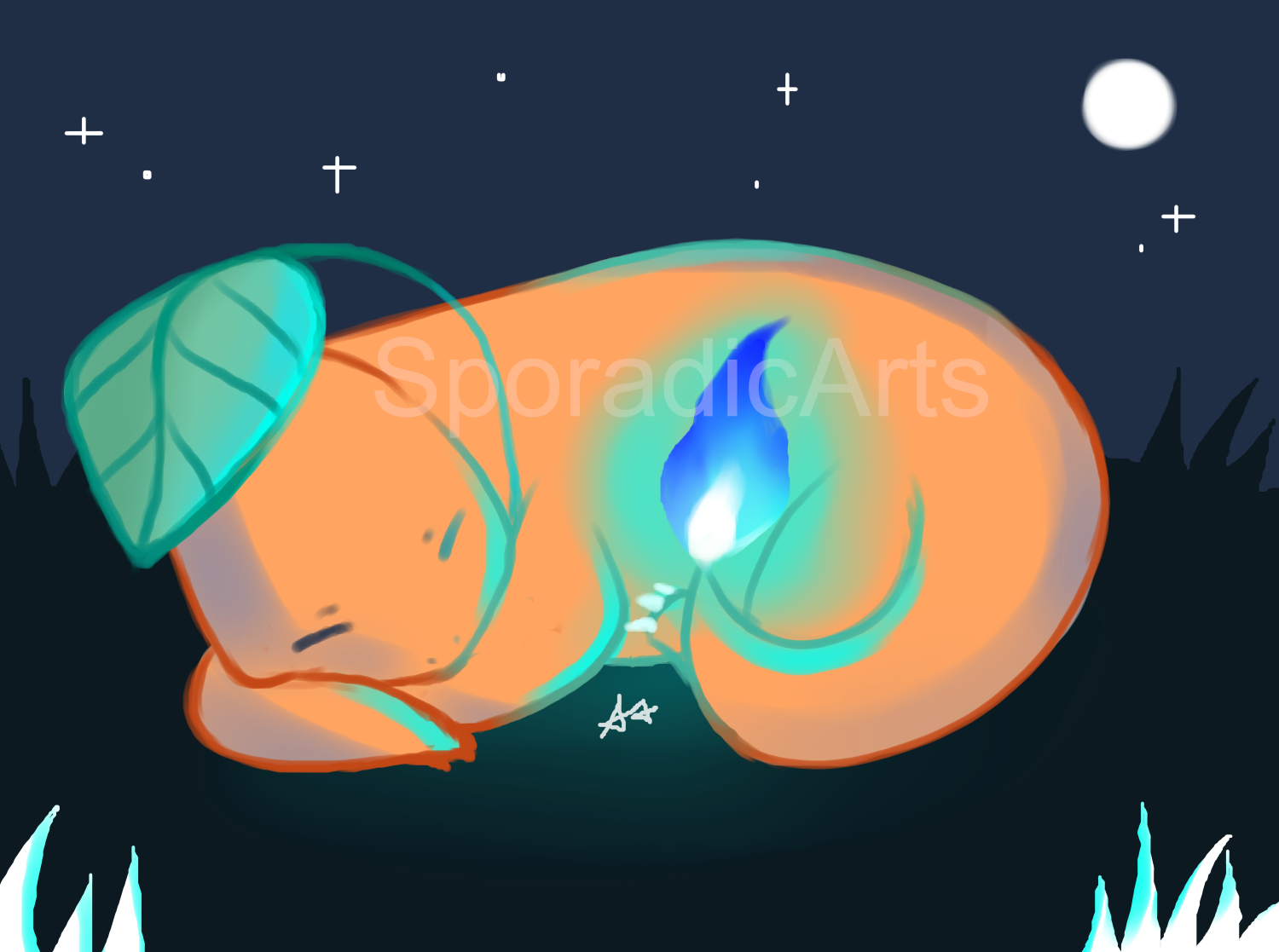 Blue Flame Charmander Sporadicarts イラスト Art Street アートストリート