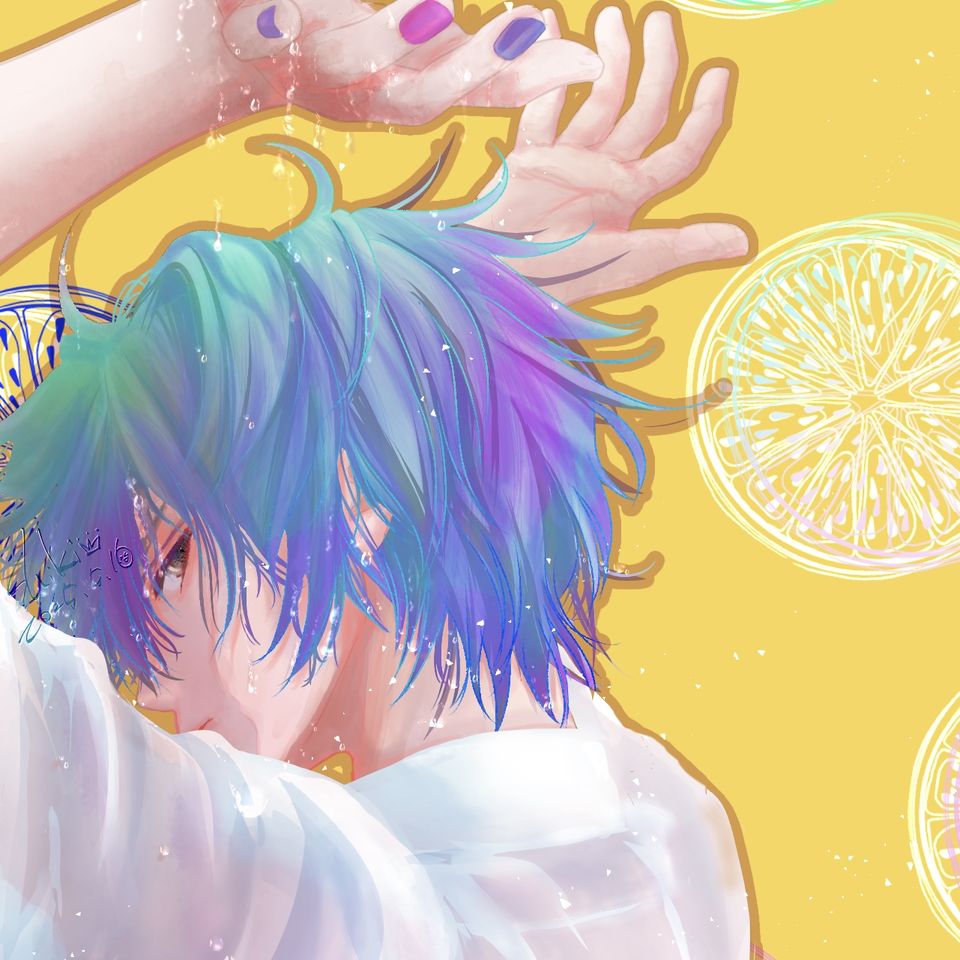 カラカラ Illust of Shiki summer doodle art original male boy yellow oc water レモン
