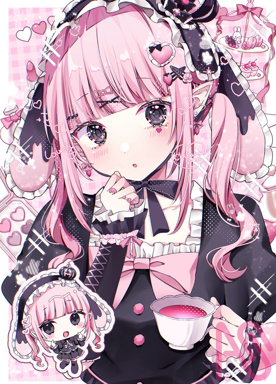 🐰 Illust of 知花そら twin_ponytails girl ツインテ original oc 創作少女 創作イラスト