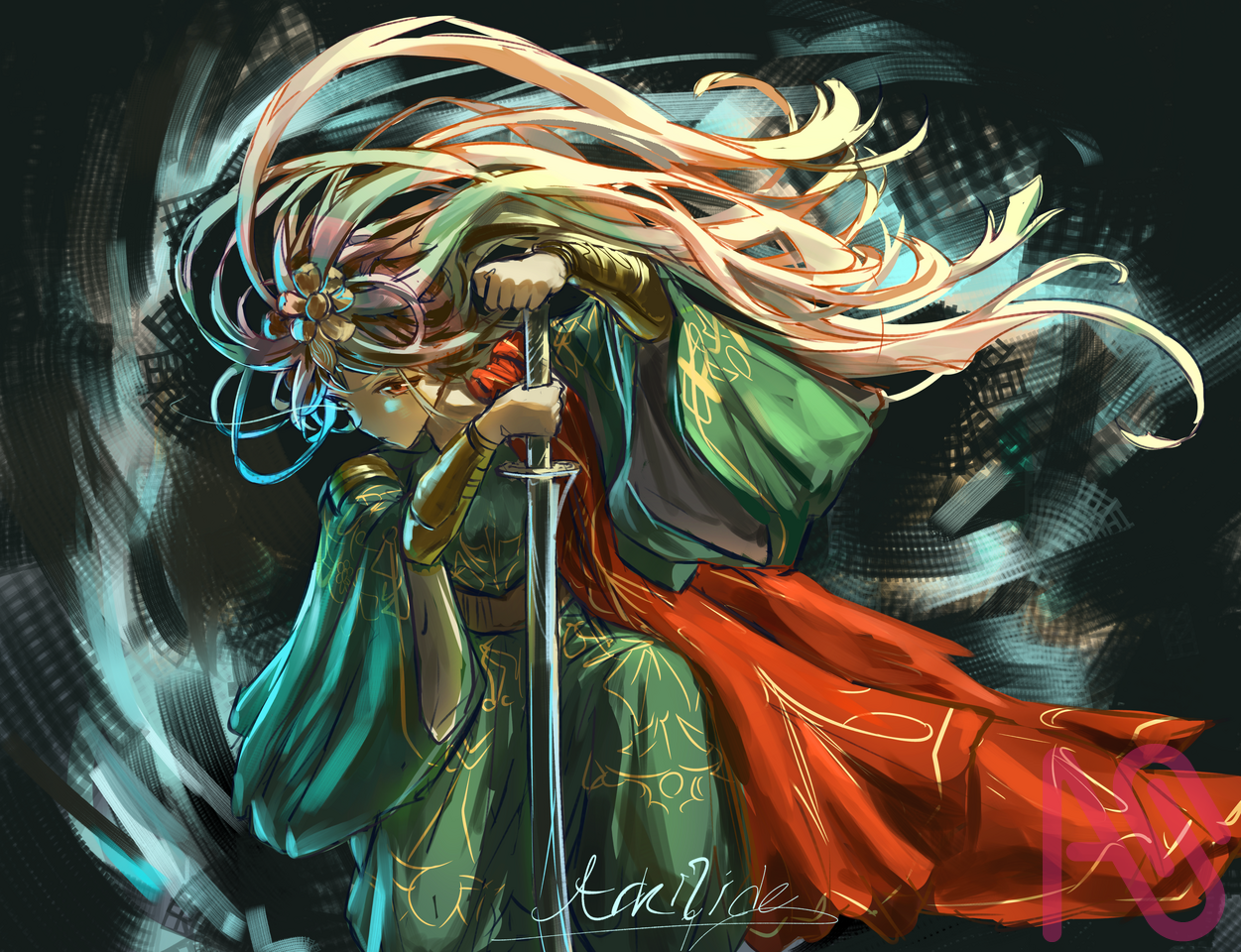 slice Illust of Arkilide art anime sword illustrations animeart