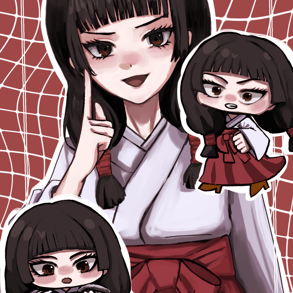 庵 歌姫꒰ঌ❤️🤍໒꒱ Illust of まつり JujutsuKaisen 庵歌姬