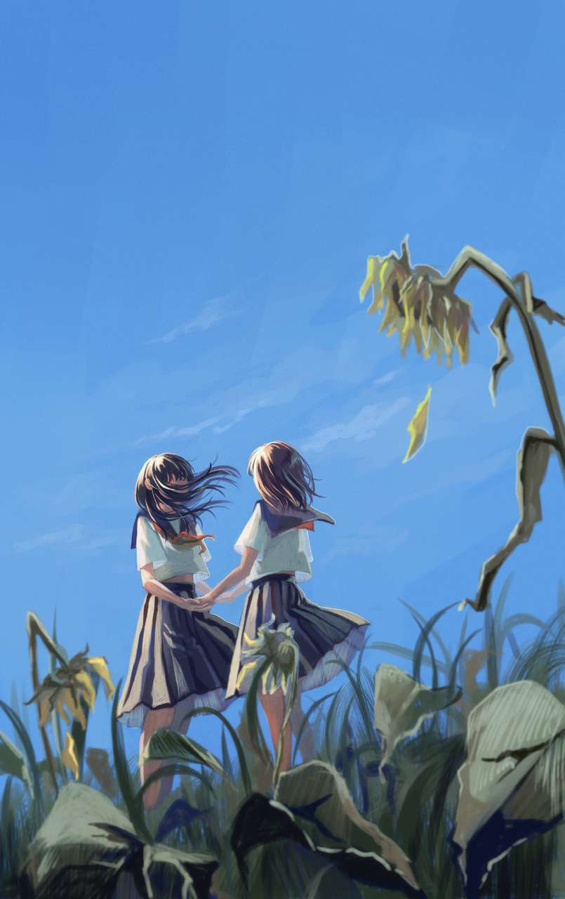 じゃあね Illust of もうふ medibangpaint girl ひまわり