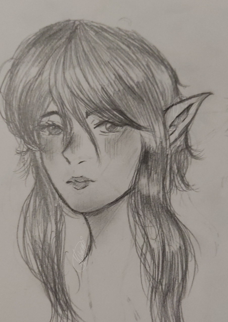 idk, elf girl? I guess  Illust of Mochi medibangpaint