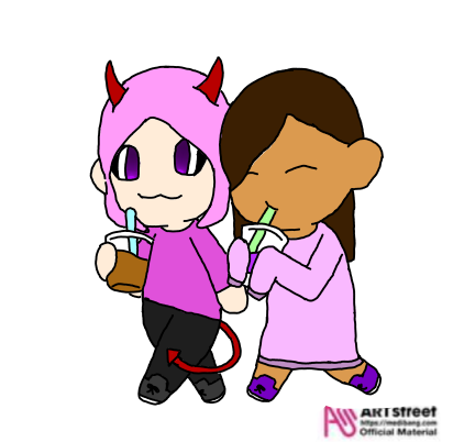 My friend asked me to draw her OC (the one on left IcedCoffee ...
