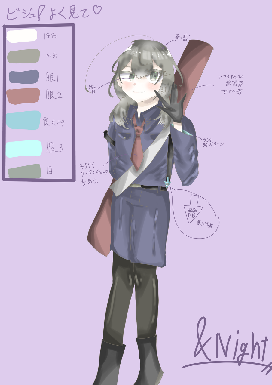 代理資料！ Illust of &night cute oc 代理 代理資料 ブライデイちゃん家の海上パーティー 夜のお茶会