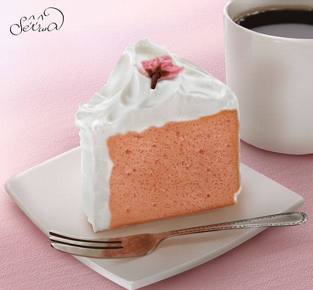 桜のシフォンケーキ 練習 せつら イラスト Art Street アートストリート