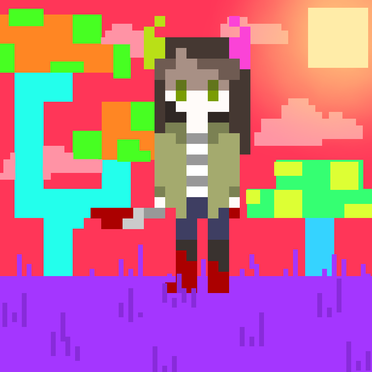 Pixel art of a game (Read desc) Illust of Lunar_star2020 oc videogame