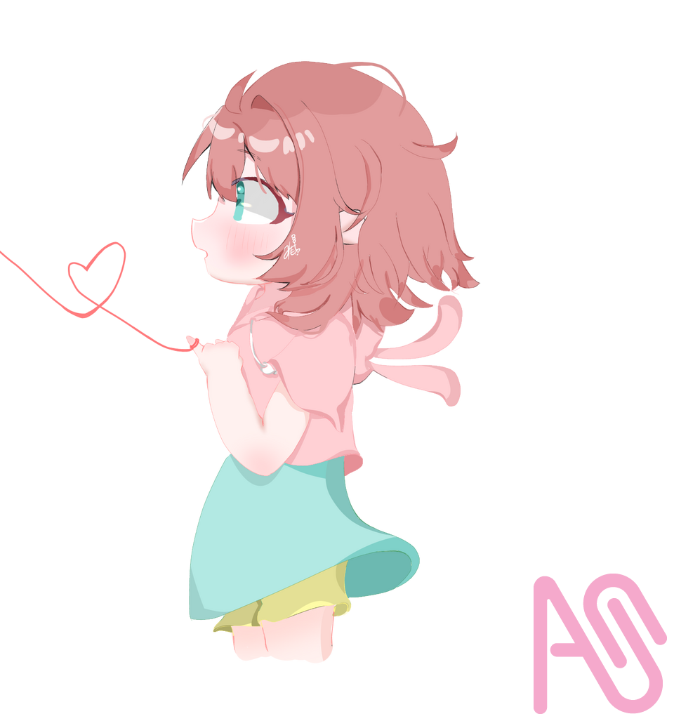 あたしの小指に絡む　糸は Illust of みたらしのお餅。 girl hoodie 恋 kawaii うさぎ耳 歌詞イメージ