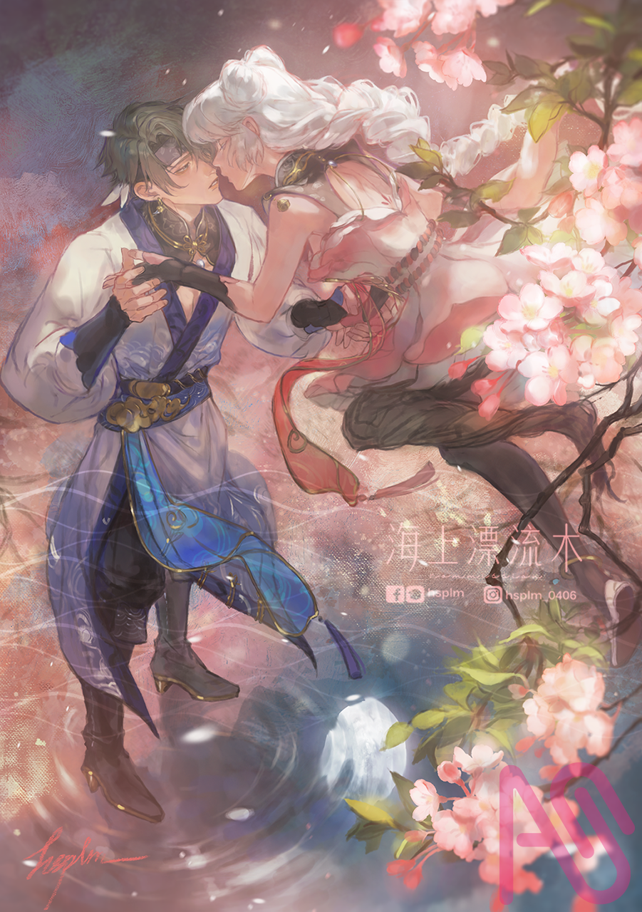 手掌心的一個吻 Illust of hsplm impasto illustration original oc commission couple originalcharacters 情侶