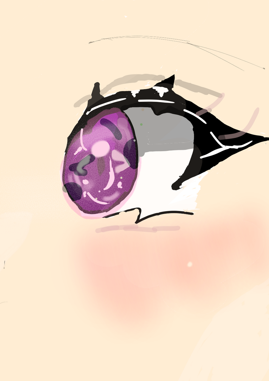 お目目～✨ Illust of 夢々🎀♠️代選中✨11月5日～12月5日まで medibangpaint cute purple eyes 女子目 色はお母さんのリクエスト 上手く出来た気がする てゅるてゅるじゃないけど