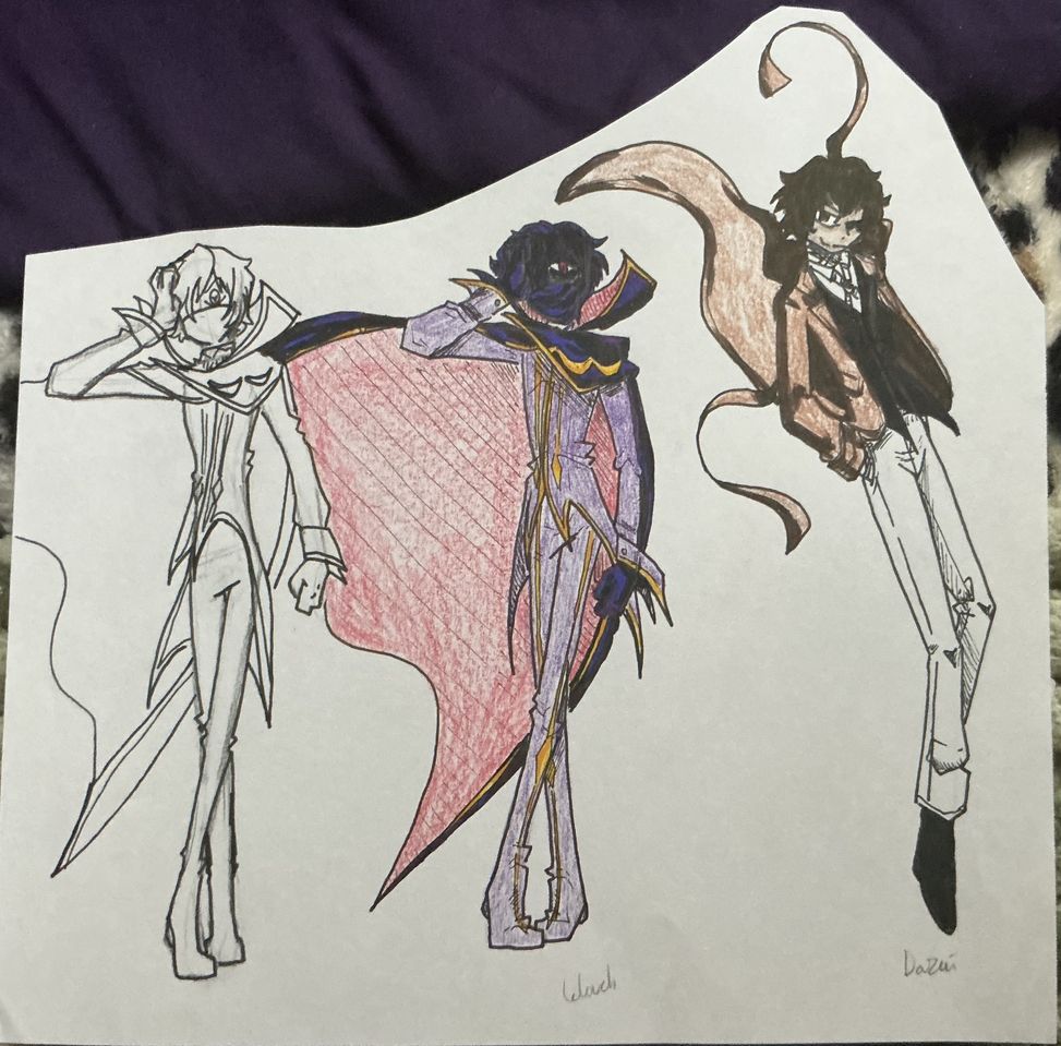 More old art! Illust of LKMr.Raz oc oldart FiveNightsatFreddy's Trans codegeass bsd lelouchvibritannia Eclipse DazaiOsamu TransOC