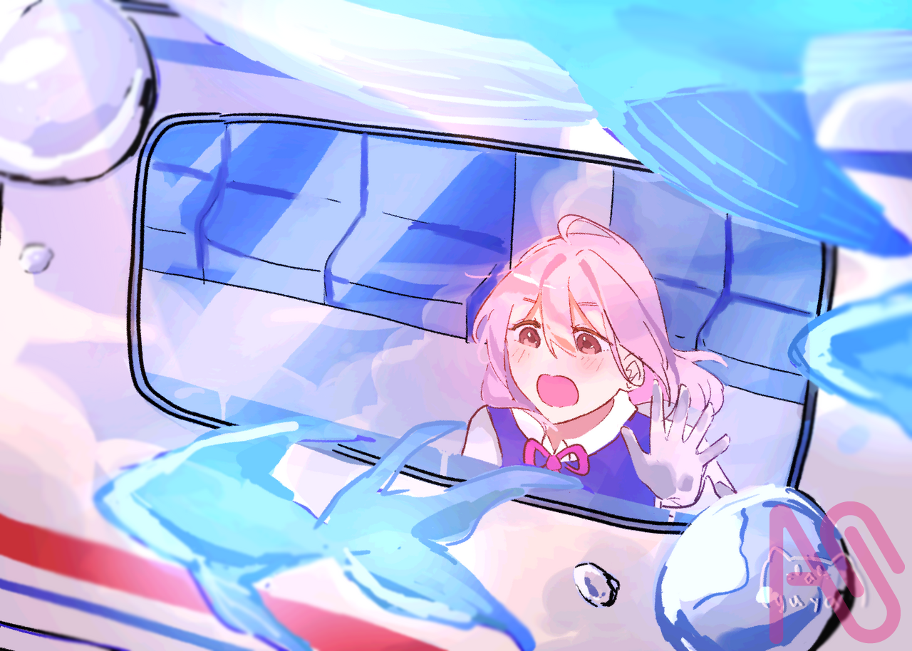 Metro train  Illust of SkylenaArt illustration art oc