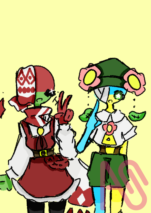 リメイクです～！！もとえは2枚目にのせてます() Illust of カリフラワー🎏⭐🌱 ウクライナ ベラルーシ Countryhumans カンヒュ