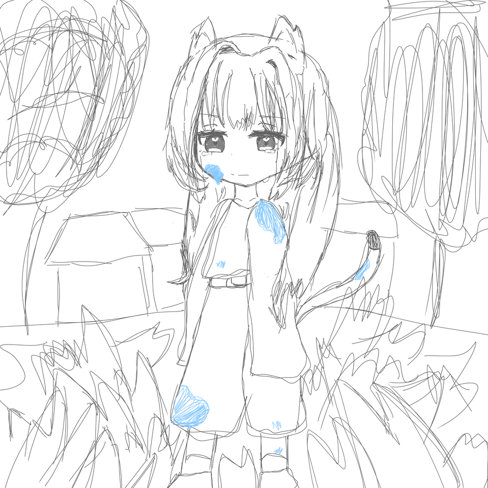 「さようなら」 Illust of めろんそーだ🍈🫧―代選中  1月5日まで― medibangpaint cute 動物人間