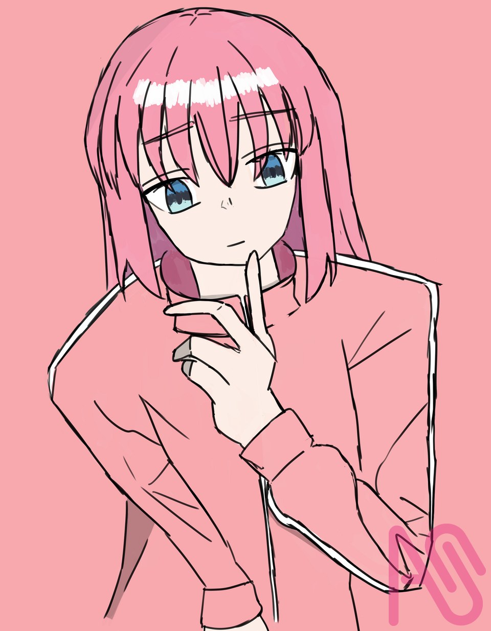 bocchi Illust of ExtraOrdinaryCloud girl illustration