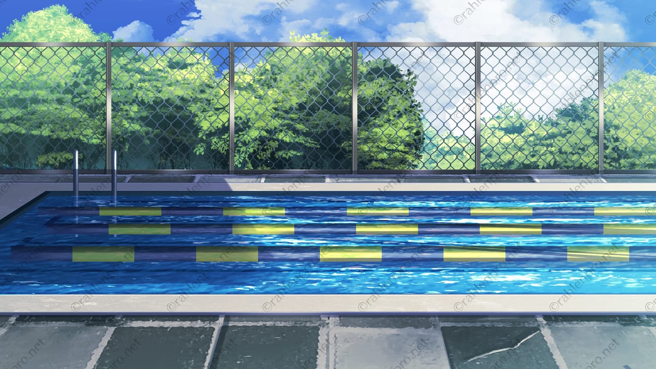 学園ものスマホゲーム向け背景 プールサイド ラーレン Illustrations Art Street