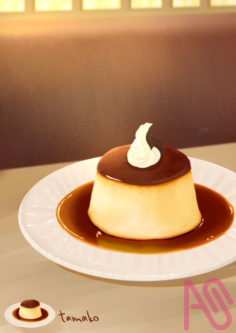 プリン Illust of たまこ キウイ メロン apple strawberry プリン ベリー ワッフルコーン