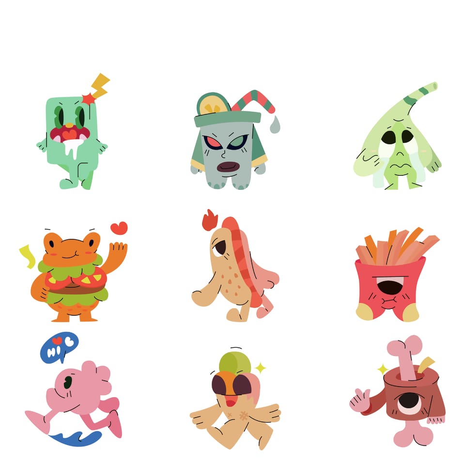 食物小怪物 新页 イラスト Art Street アートストリート