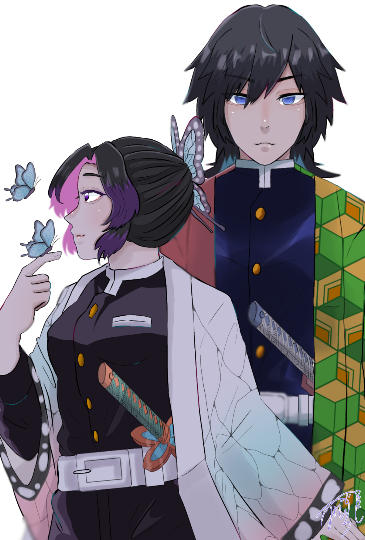 冨岡義勇さんと胡蝶しのぶさん みひろ - Illustrations ART street