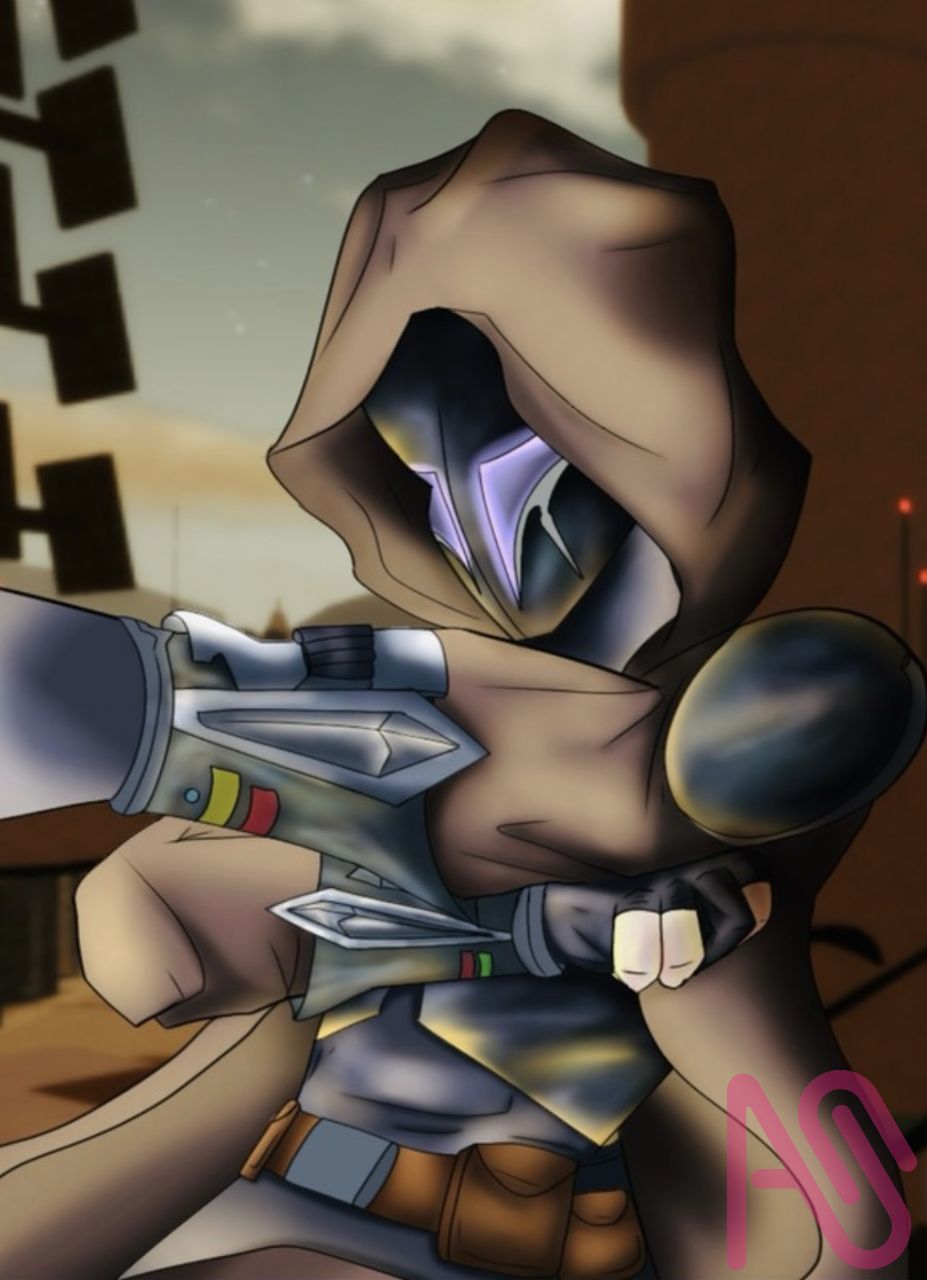 Who's ready for a new OC 😏  Illust of Lunara Night🌙 cool beautiful Oc's STARWARS bountyhunter Tatooine