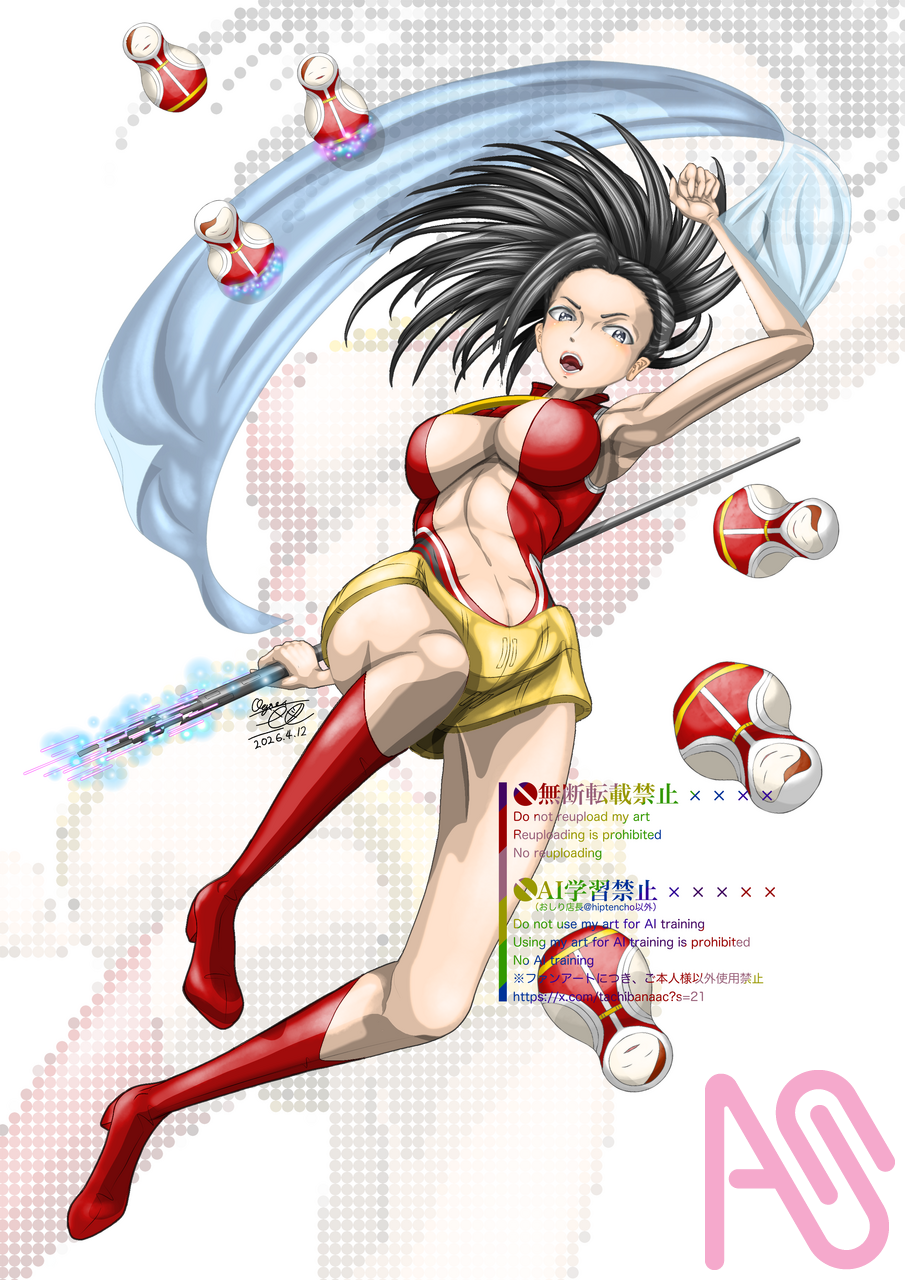 ヤオモモ（Aさんからのリクエスト）ちょっと自信なし😅 Illust of 大賀　三芭図（tachibanafactory） fanfic fanart illustration animegirl MyHeroAcademia Momo_Yaoyorozu 僕らのヒーローアカデミア MHA/BNHA ヤオモモ ヒロアカ10周年