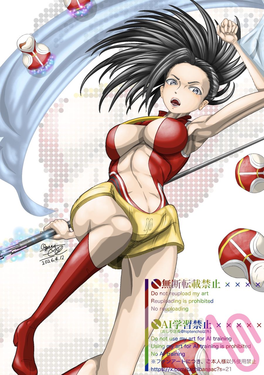 ヤオモモ（Aさんからのリクエスト）ちょっと自信なし😅 Illust of 大賀　三芭図（tachibanafactory） fanfic fanart illustration animegirl MyHeroAcademia Momo_Yaoyorozu 僕らのヒーローアカデミア MHA/BNHA ヤオモモ ヒロアカ10周年