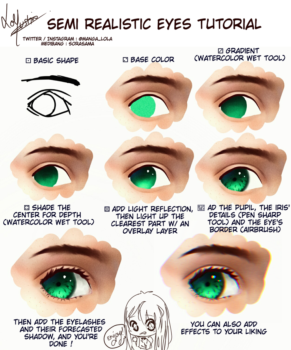 Eye Coloring Tutorial Sorasama Illustrations ART Street