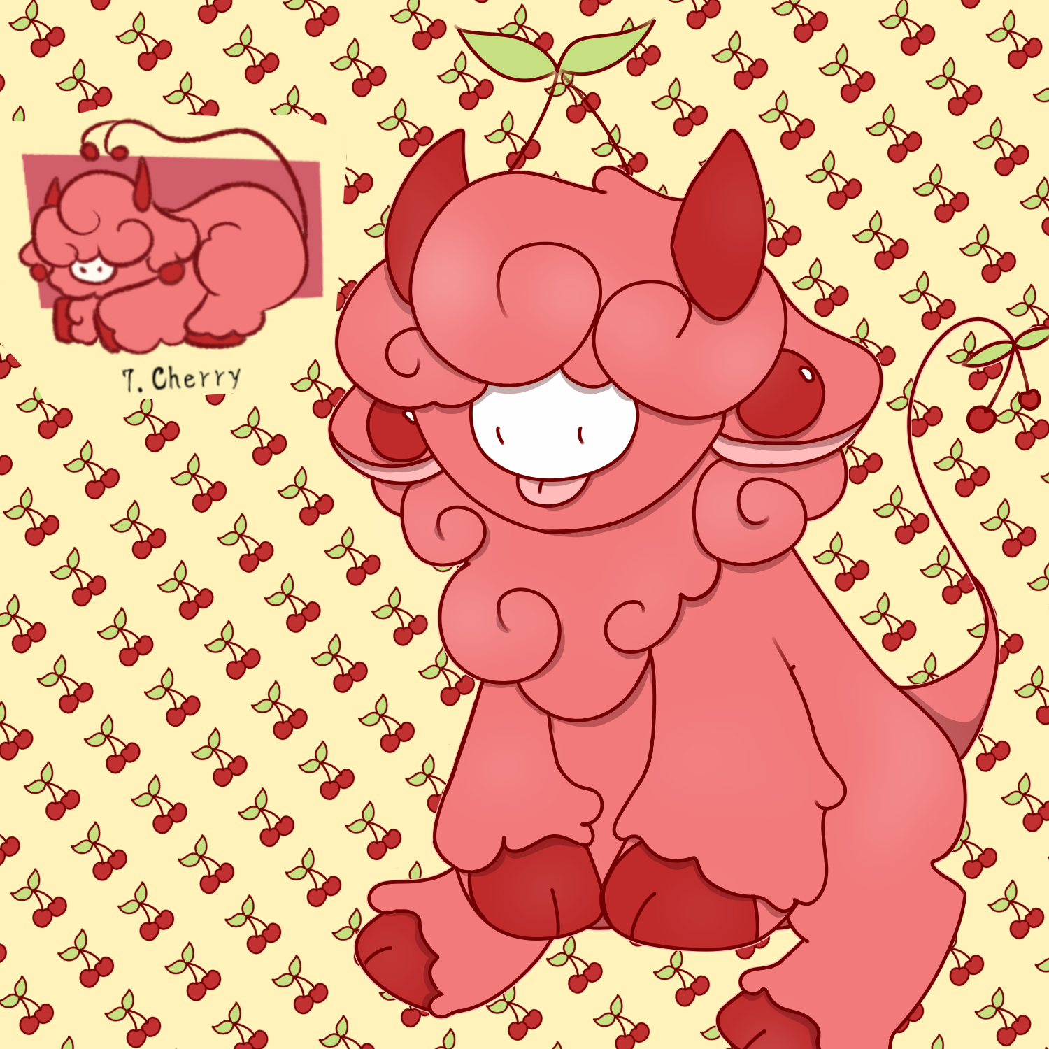 Cherry cow adopt from Hope229GAMES UpsideDownArtist Illustrations