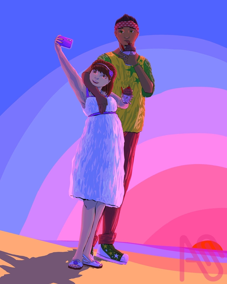 Alberto And Penny From The Papa Louie Games TrashQueen Illustrations 