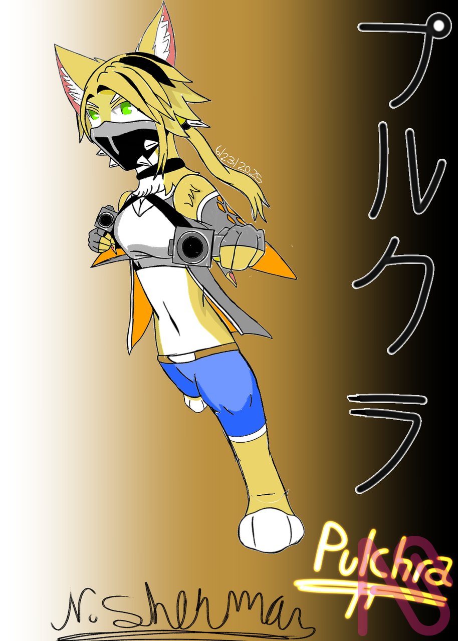 Pulchra Fellini V2( Zenless Zone Zero) Illust of Navaree sherman cat anime digital oc digitaldrawing shonen anthrofurry servalcat ZenlessZoneZero Pulchra